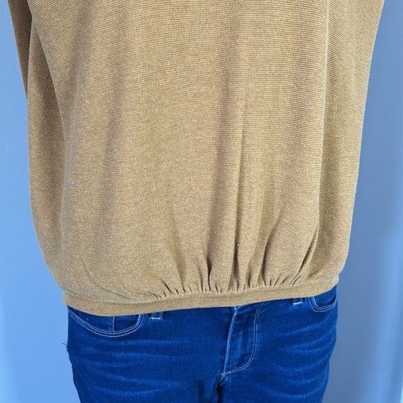 Bash Lony Vest Cardigan Knit Cropped Button Back Women's Mustard Top US 4 - Picture 6 of 15